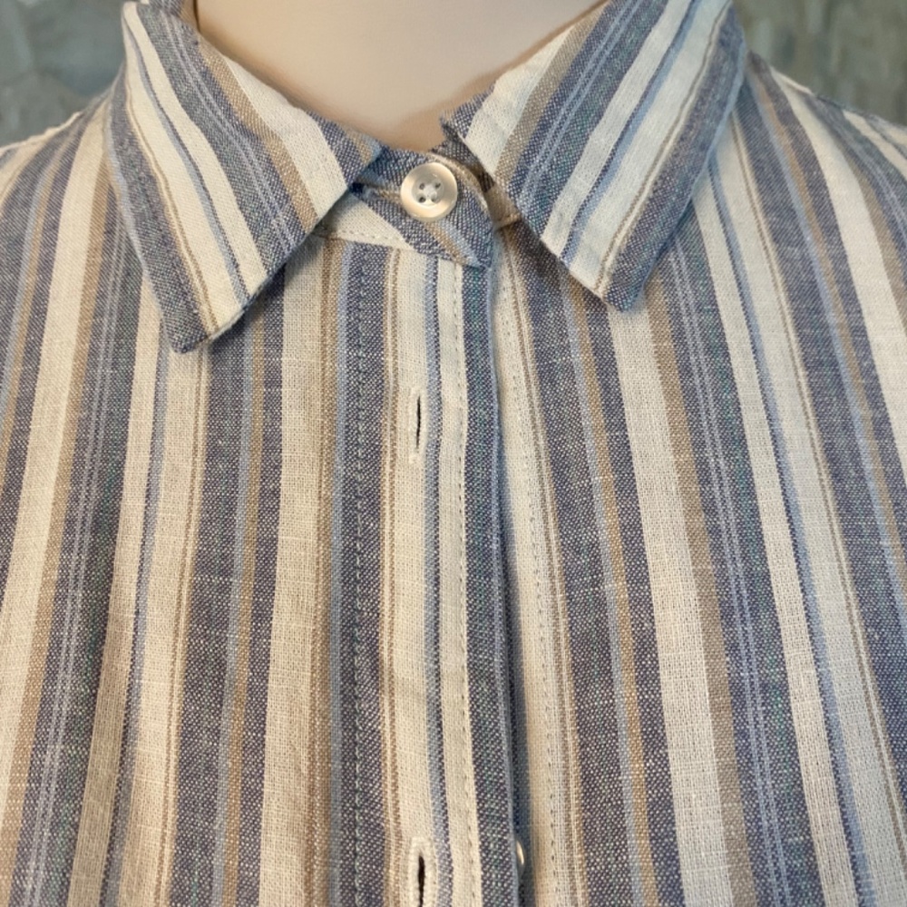 NWT Ellen Tracy Linen Shirt - Picture 2 of 3
